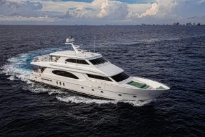 used 96' hargrave yacht with an elevator for sale in florida
