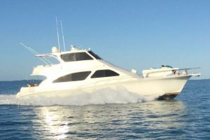 used 65' ocean yacht for sale at the stuart boat show in florida