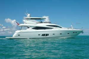 used 80' SUnseeker yacht for sale in florida