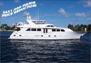 used 87' broward yacht for sale in florida
